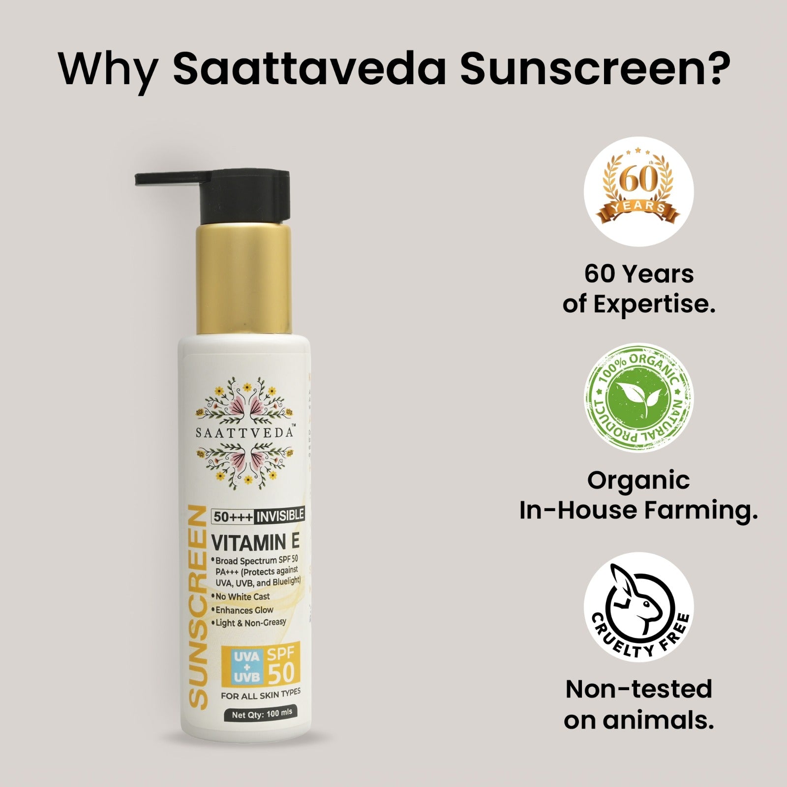 Sunscreen Invisible Vitamin E SPF 50+++