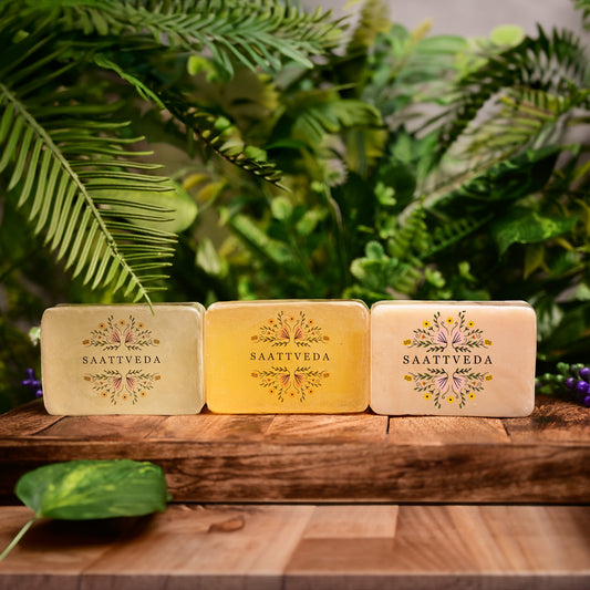 Rejuvenation Ritual Combo: Goat Milk, Aloe Vera, Chandan Haldi Soaps